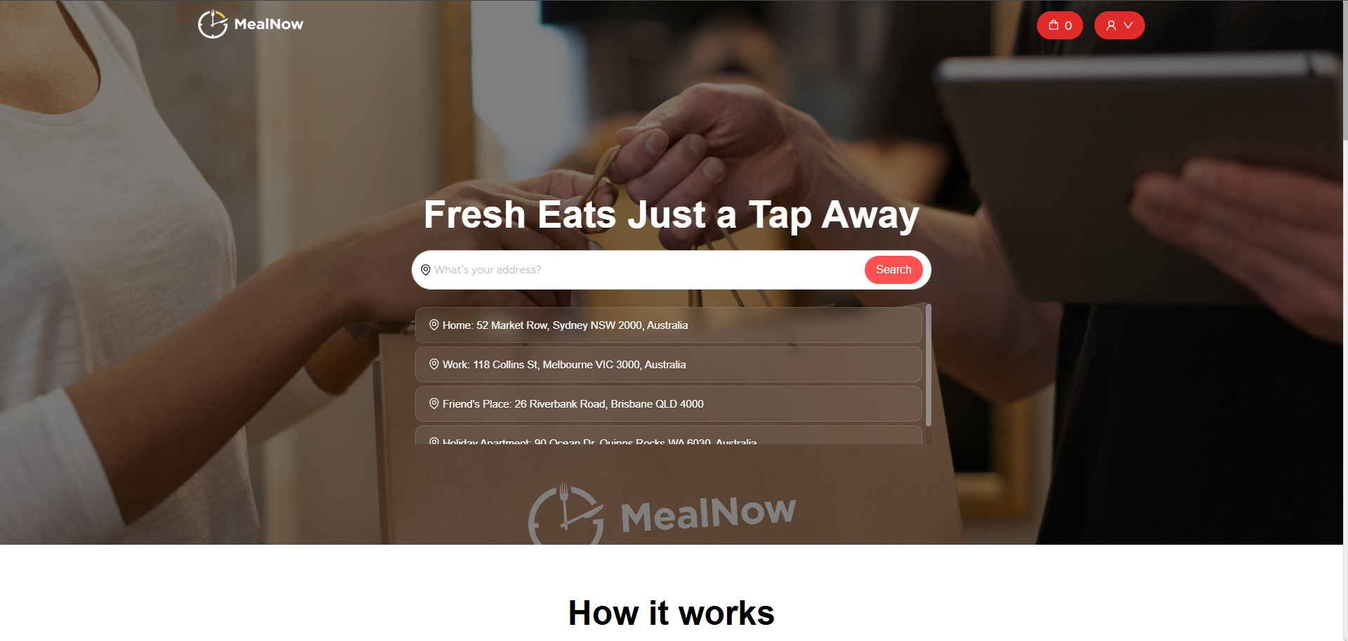 Home search and saved addresses